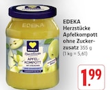 Herzstücke Apfelkompott ohne Zuckerzusatz bei EDEKA im Hainburg Prospekt für 1,99 €