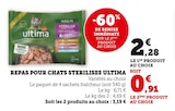 Repas pour chats stérilisés - Ultima dans le catalogue Super U