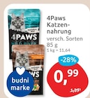 Katzennahrung Wild River von 4Paws für 0,99 € bei budni im Angebot Katzennahrung Wild River von 4Paws im aktuellen budni Prospekt
