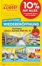 Netto Marken-Discount Prospekt für Zschopau: "Wiedereröffnung - 10% auf ALLES", 4 Seiten, 13.01.2026 - 17.01.2026