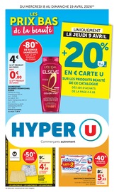 Promos Pyjama Femme dans le catalogue "LES PRIX BAS de la beauté" de Hyper U Pyjama Femme en promo dans le catalogue Hyper U à la page 1