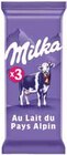 2 achetés = le 3ème offert sur la gamme de tablettes de chocolat et de barres chocolatées milka - MILKA en promo chez Supermarchés Match Strasbourg