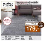 Maschinenwebteppich von Schöner Wohnen im aktuellen Möbel Inhofer Prospekt für 85,00 €
