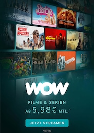 WOW Prospekt für Hohenentringen: "WOW - Filme und Serien ab 5,98€ mtl.", 4 Seiten, 15.04.2024 - 30.04.2024