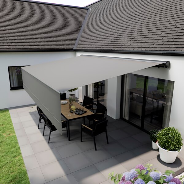 Store banne motorisé semi coffre 5 x 3 m