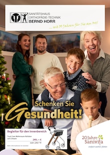 Sanitätshaus Bernd Horr Bad Dürkheim Prospekt der aktuellen Woche, gültig von 12.11.2025 bis 31.01.2026 Aktueller Sanitätshaus Bernd Horr Bad Dürkheim Prospekt "Schenken Sie Gesundheit!" mit 6 Seiten