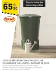 Promo Cuve de récupération d'eau de pluie cylindrique 510 l verte + support de cuve à 65,90 € dans le catalogue Tout Faire à Les Salles