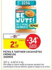 Pâtes à tartiner cacahuètes crémeuse - Andros dans le catalogue Intermarché