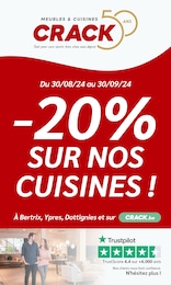 Prospectus Crack à Vitry-le-François, "- 20% SUR NOS CUISINES !", 36 pages, 30/08/2024 - 30/09/2024