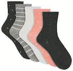 Lot de 5 paires de mi-chaussettes fantaisies femme dans le catalogue Hyper U