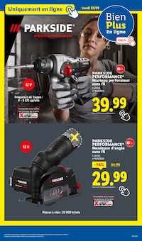 Promotion Perforatrice dans le prospectus Lidl, valable du 18/09/2025 au 24/09/2025 Promo Perforatrice dans le catalogue Lidl du moment à la page 53