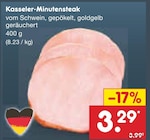 Netto Marken-Discount - Kasseler-Minutensteak Angebot im Prospekt Kasseler-Minutensteak bei Netto Marken-Discount im Prospekt "" für 3,29 €