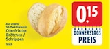 Ofenfrische Brötchen / Schrippen für 0,15 € bei E center im Angebot Ofenfrische Brötchen / Schrippen im aktuellen E center Prospekt