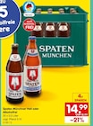 alkoholfreies Bier im Netto Marken-Discount Prospekt Münchner Hell von Spaten München im aktuellen Netto Marken-Discount Prospekt für 14,99 €