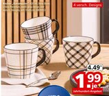 Becher "Karomuster" Angebote von New Bone China Porzellan bei Segmüller Schwabach für 1,99 €