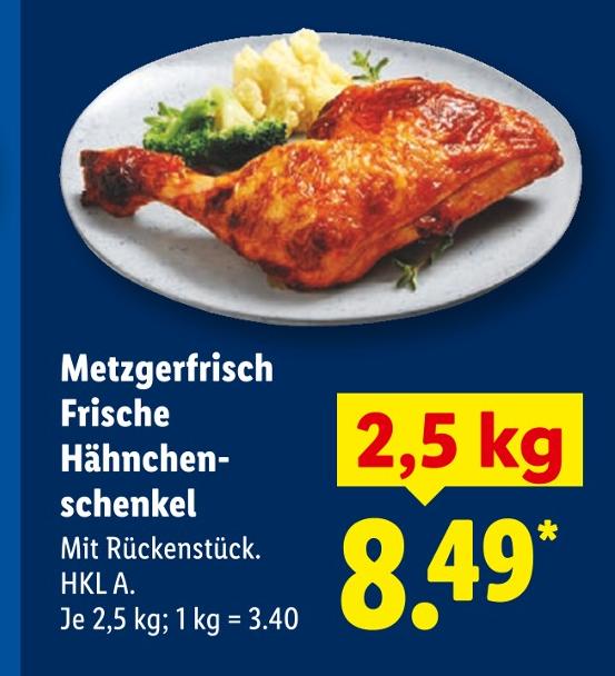 Frische Hähnchenschenkel