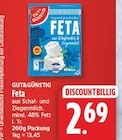Feta von GUT&GÜNSTIG für 2,69 € bei EDEKA im Angebot Feta von GUT&GÜNSTIG im aktuellen EDEKA Prospekt