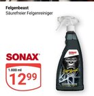 Felgenbeast im Angebot bei GLOBUS in Bochum Felgenbeast Angebote von SONAX bei GLOBUS Bochum für 12,99 €