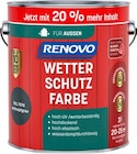 Wetterschutzfarbe im Angebot bei Hagebaumarkt in Aalen Wetterschutzfarbe Angebote von RENOVO bei Hagebaumarkt Aalen für 25,49 €