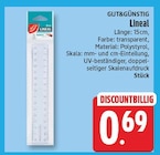 Lineal von GUT&GÜNSTIG für 0,69 € bei EDEKA im Angebot Lineal von GUT&GÜNSTIG im aktuellen EDEKA Prospekt