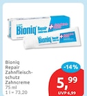 Bioniq Repair Zahnfleischschutz Zahncreme von Dr. Wolff's für 5,99 € bei budni im Angebot Bioniq Repair Zahnfleischschutz Zahncreme von Dr. Wolff's im aktuellen budni Prospekt