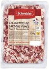 Allumettes de lardons fumés - SCHNEIDER - Supermarchés Match à Strasbourg Allumettes de lardons fumés - SCHNEIDER en promo chez Supermarchés Match Strasbourg à 3,19 €
