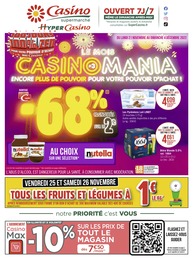 Catalogue Supermarchés de Casino Supermarchés Prospectus Casino Supermarchés, "100 jours 100% zen", 44 pages, 21/11/2022 - 04/12/2022