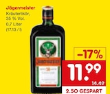 Kräuterlikör Angebote von Jägermeister bei Netto Marken-Discount Gera für 11,99 €