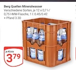 Mineralwasser von Berg Quellen für 3,79 € bei GLOBUS im Angebot Mineralwasser von Berg Quellen im aktuellen GLOBUS Prospekt