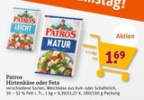 Hirtenkäse oder Feta Angebote von Patros bei tegut Fürth für 1,69 €