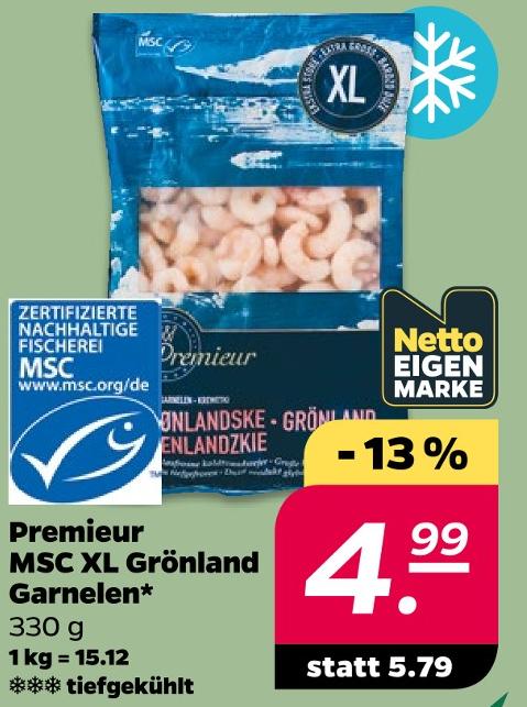 MSC XL Grönland Garnelen