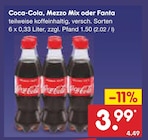 Aktuelle Sprite Angebote bei Netto Marken-Discount in Mannheim Aktuelles Coca-Cola, Mezzo Mix oder Fanta Angebot bei Netto Marken-Discount in Mannheim ab 3,99 €