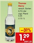 Limonade im Netto Marken-Discount Prospekt Limonade von Thomas Henry im aktuellen Netto Marken-Discount Prospekt für 1,29 €