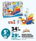 Bateau Pirates Spidey et ses amis extraordinaires - Marvel Spidey en promo à 29,99 € chez Hyper U Bateau Pirates Spidey et ses amis extraordinaires - Marvel Spidey dans le catalogue Hyper U
