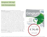 Gingium 120 mg bei LINDA Partnerapotheke im Prospekt "" für 74,49 €