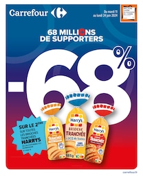 Prospectus Supermarchés de Carrefour à Sallèles-d'Aude: "68 millions de supporters", 75 pages, 11/06/2024 - 24/06/2024
