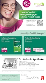mea - meine apotheke Apotheken Prospekt der aktuellen Woche mit 4 Seiten, gültig von 01.08.2025 bis 31.08.2025, in Walddorfhäslach und Umgebung Aktueller mea - meine apotheke Apotheken Prospekt in Walddorfhäslach und Umgebung, "Unsere August-Angebote" mit 4 Seiten, 01.08.2025 - 31.08.2025