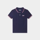 Polo manches courtes coton bleu marine garçon dans le catalogue La Halle