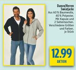 Damen/Herren Sweatjacke Angebote bei diska Hof für 12,99 €