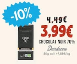 Chocolat Noir 70% - Dardenne dans le catalogue Naturalia