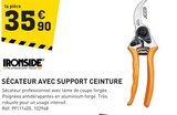 Promo Sécateur avec support ceinture à 35,90 € dans le catalogue Tout Faire à Livernon