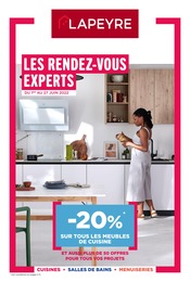 Catalogue Lapeyre à Boulogne-Billancourt, avec 1 page Prospectus Lapeyre à Boulogne-Billancourt, "Les rendez-vous experts", 1 page, 01/06/2022 - 27/06/2022