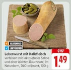 Leberwurst mit Kalbfleisch Angebote bei EDEKA Offenbach für 1,49 €