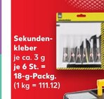 Sekundenkleber Angebote bei Kaufland Remscheid für 2,00 €