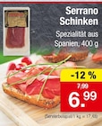 Serrano Schinken im Angebot bei Zimmermann in Bremerhaven Serrano Schinken Angebote von PROQUESA bei Zimmermann Bremerhaven für 6,99 €