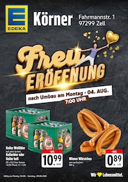 EDEKA Prospekt für Zellingen: "Freu ERÖFFNUNG", 4 Seiten, 04.08.2025 - 09.08.2025