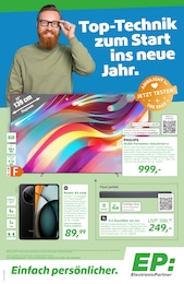EP: Prospekt "Top Technik zum Start ins neue Jahr.", 12 Seiten, 27.12.2024 - 27.12.2024 Aktueller EP: Prospekt, "Top Technik zum Start ins neue Jahr.", mit Angeboten der Woche, gültig von 27.12.2024 bis 27.12.2024