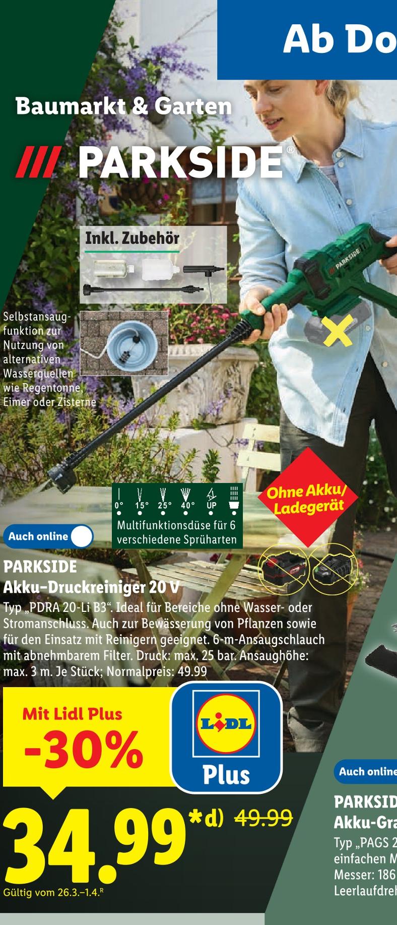 Akku–Druckreiniger 20 V