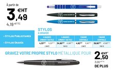 Bureau Vallée Ingrandes - Stylos à graver Promo Stylos à graver dans le catalogue Bureau Vallée "Espace Services" à Ingrandes
