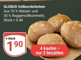 Aktuelle Wecker Angebote bei GLOBUS in Mannheim Aktuelles Vollkornbrötchen Angebot bei GLOBUS in Mannheim ab 1,90 €